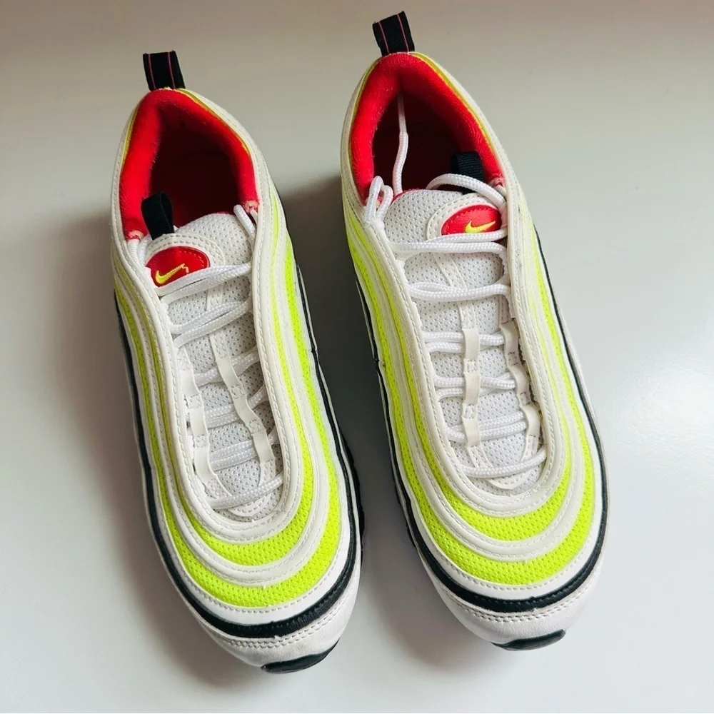 Nike Air Max 97 GS White Rush Pink Volt Sneakers